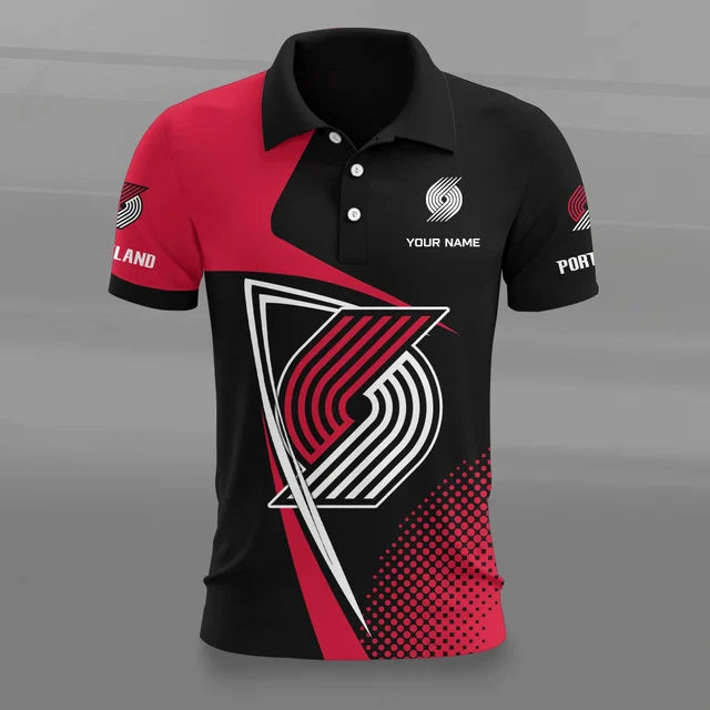 [HOT DEAL] NEW CUSTOMIZED NBA22 PTB PORTLAND TRAIL BLAZERS POLO SHIRT