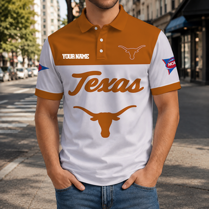 EXCLUSIVE EDITION - NEW CUSTOMIZED NCAA FBS22 TXL TEXAS LONGHORNS POLO SHIRT, ZIP POLO SHIRT & T-SHIRTS