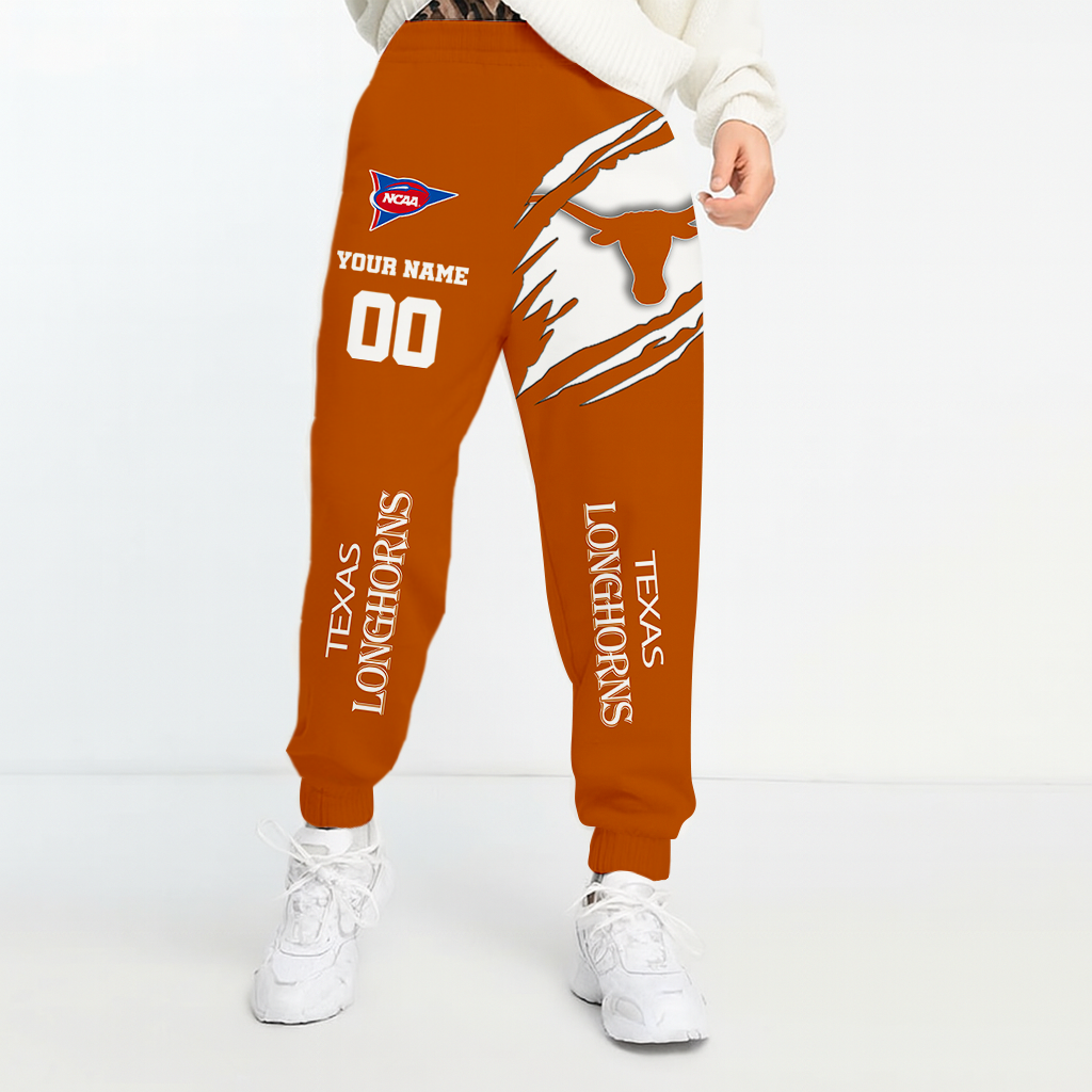 LIMITED EDITION - NEW CUSTOMIZED NCAA FBS22 TXL TEXAS LONGHORNS UNISEX LONG PANTS