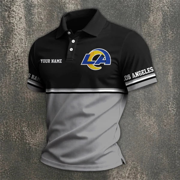 [SPECIAL OFFER] NEW CUSTOMIZED NFL22 LAR LOS ANGELES RAMS POLO SHIRT