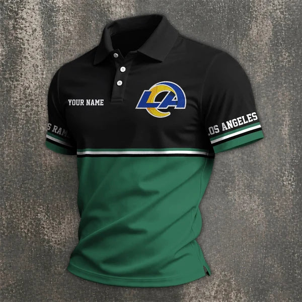 [SPECIAL OFFER] NEW CUSTOMIZED NFL22 LAR LOS ANGELES RAMS POLO SHIRT