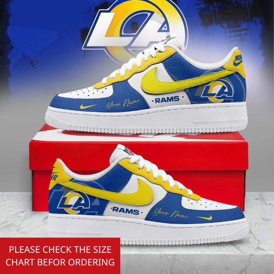 LIMITED EDITION - NEW CUSTOMIZED NFL22 LAR LOS ANGELES RAMS AF1 SHOES