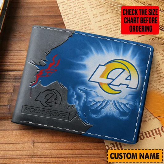 LIMITED EDITION - NEW CUSTOMIZED NFL22 LAR LOS ANGELES RAMS LEATHER WALLET