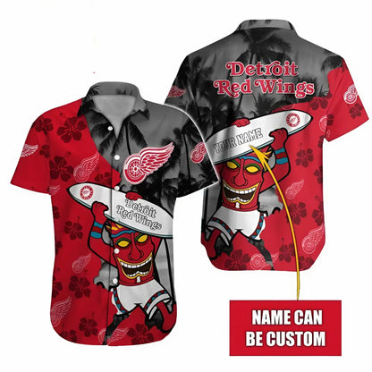 LIMITED EDITION - NEW CUSTOMIZED NHL22 DRW DETROIT RED WINGS UNISEX HAWAIIAN SHIRT