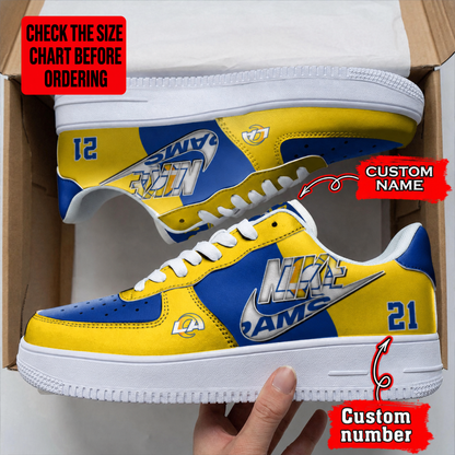 [SPECIAL OFFER] NEW CUSTOMIZED NFL22 LAR LOS ANGELES RAMS AF1 SHOES