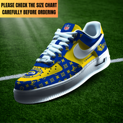 LIMITED EDITION - NEW CUSTOMIZED NFL22 LAR LOS ANGELES RAMS AF1 SHOES