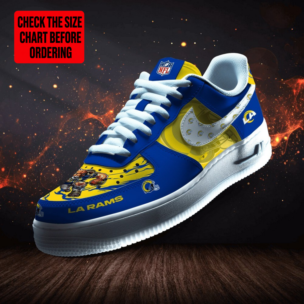LIMITED EDITION - NEW CUSTOMIZED NFL22 LAR LOS ANGELES RAMS AF1 SHOES