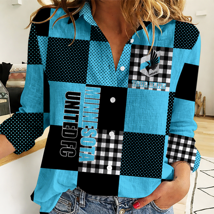 LIMITED EDITION - NEW CUSTOMIZED MLS22 MUF MNST UNITED WOMEN CASUAL SHIRT