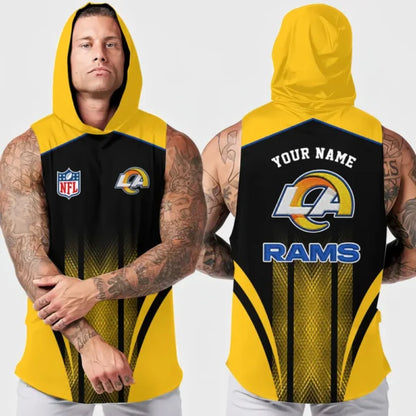 [SPECIAL OFFER] NEW CUSTOMIZED NFL22 LAR LOS ANGELES RAMS HOODED TANK TOP