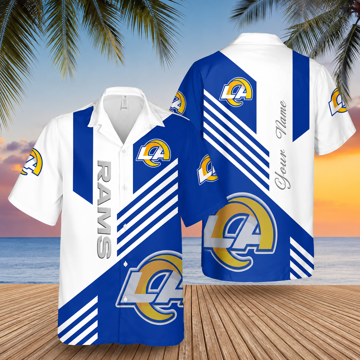 [SPECIAL OFFER] NEW CUSTOMIZED NFL22 LAR LOS ANGELES RAMS UNISEX HAWAIIAN SHIRT