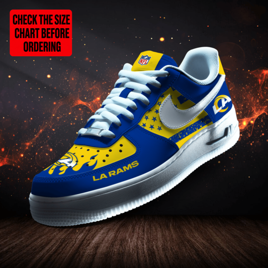 LIMITED EDITION - NEW CUSTOMIZED NFL22 LAR LOS ANGELES RAMS AF1 SNEAKERS