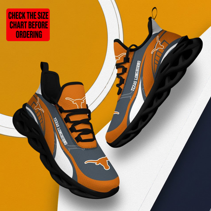 LIMITED EDITION - NEW CUSTOMIZED NCAA FBS22 TXL TEXAS LONGHORNS CLUNKY SNEAKERS