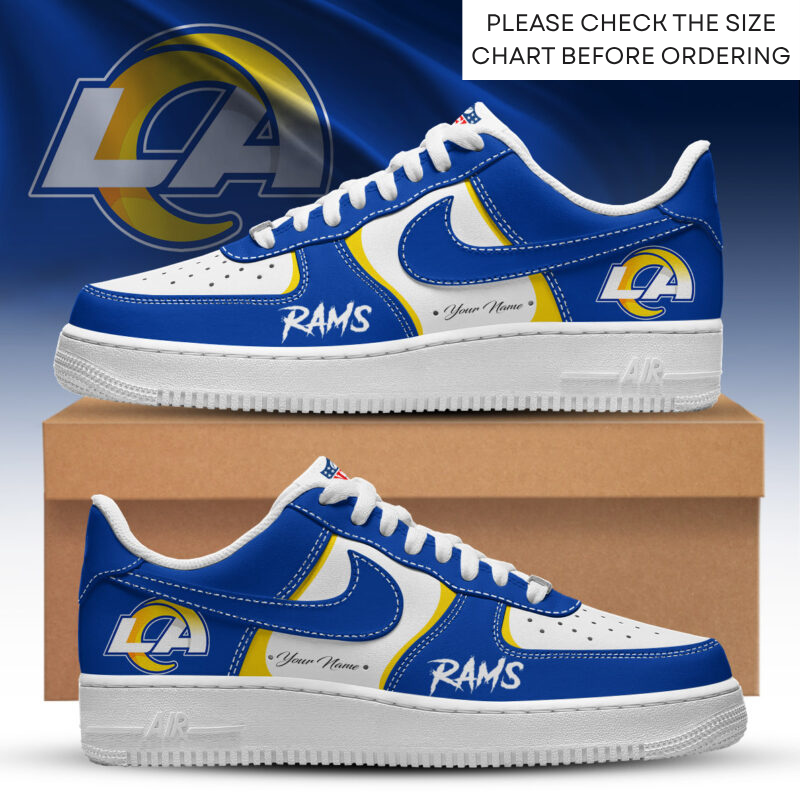 LIMITED EDITION - NEW CUSTOMIZED NFL22 LAR LOS ANGELES RAMS AF1 SHOES