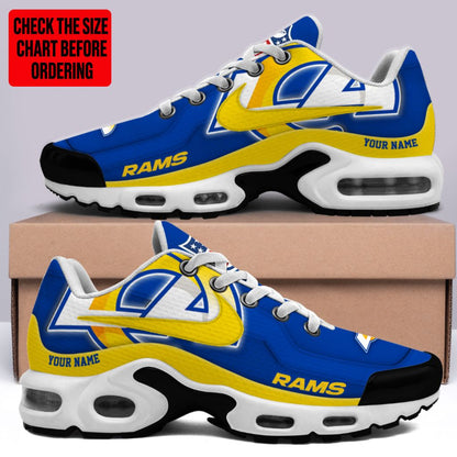 LIMITED EDITION - NEW CUSTOMIZED NFL22 LAR LOS ANGELES RAMS AIR MAX PLUS SNEAKERS