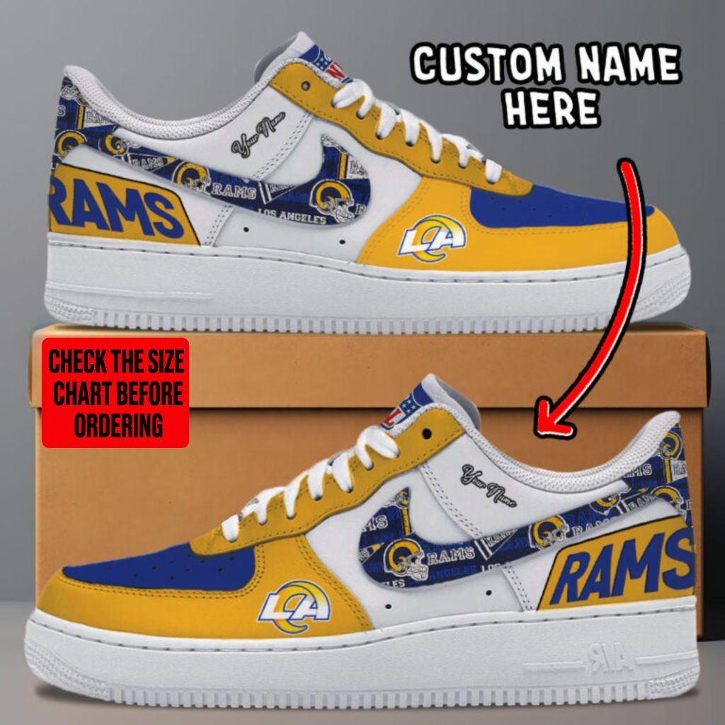 LIMITED EDITION - NEW CUSTOMIZED NFL22 LAR LOS ANGELES RAMS AF1 SNEAKERS