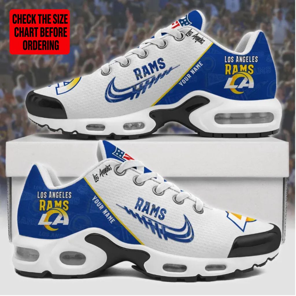 LIMITED EDITION - NEW CUSTOMIZED NFL22 LAR LOS ANGELES RAMS AIR MAX PLUS SNEAKERS