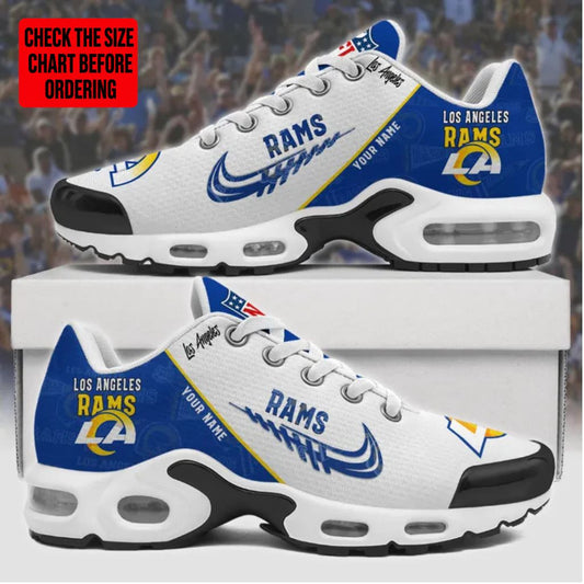 LIMITED EDITION - NEW CUSTOMIZED NFL22 LAR LOS ANGELES RAMS AIR MAX PLUS SNEAKERS