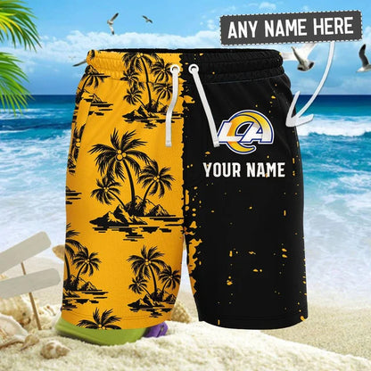 LIMITED EDITION - NEW CUSTOMIZED NFL22 LAR LOS ANGELES RAMS UNISEX HAWAIIAN SHIRT & SHORTS SET