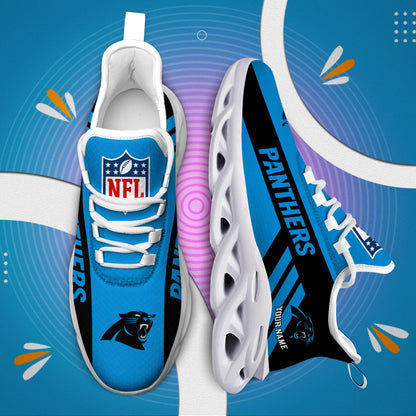 LIMITED EDITION - NEW CUSTOMIZED NFL23 CLP CAROLINA PANTHERS UNISEX MAX SOUL SHOES