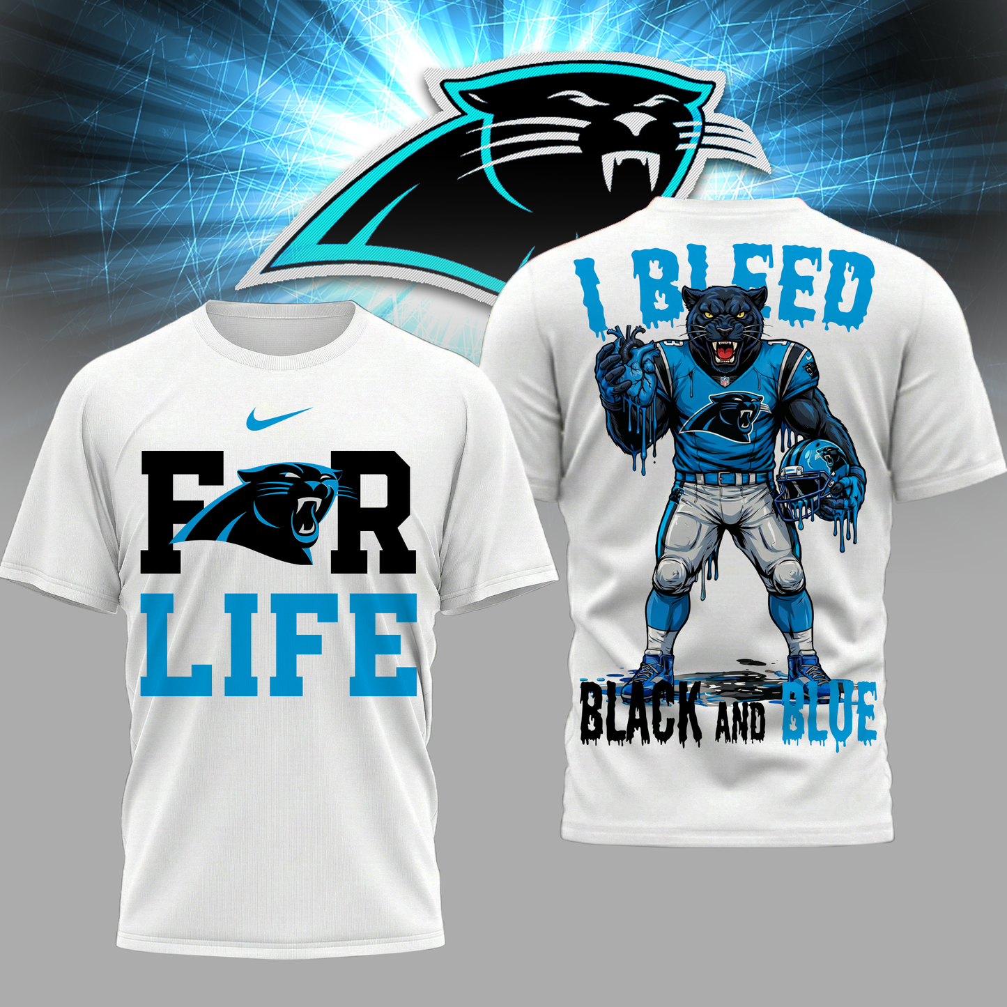 LIMITED EDITION - NEW CUSTOMIZED NFL23 CLP CR PANTHERS UNISEX T-SHIRT, POLO & HOODIE