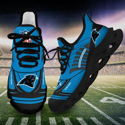LIMITED EDITION - NEW CUSTOMIZED NFL23 CLP CAROLINA PANTHERS UNISEX MAX SOUL SHOES