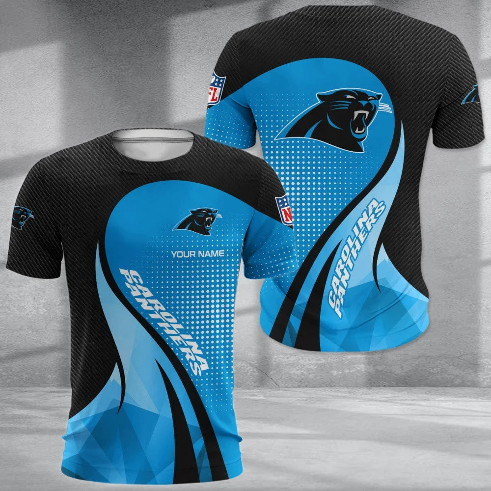 LIMITED EDITION - NEW CUSTOMIZED NFL23 CLP CAROLINA PANTHERS POLO, T-SHIRT & SHORT PANTS SET