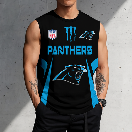 LIMITED EDITION - NEW CUSTOMIZED NFL23 CLP CAROLINA PANTHERS MEN'S GYM SHIRT