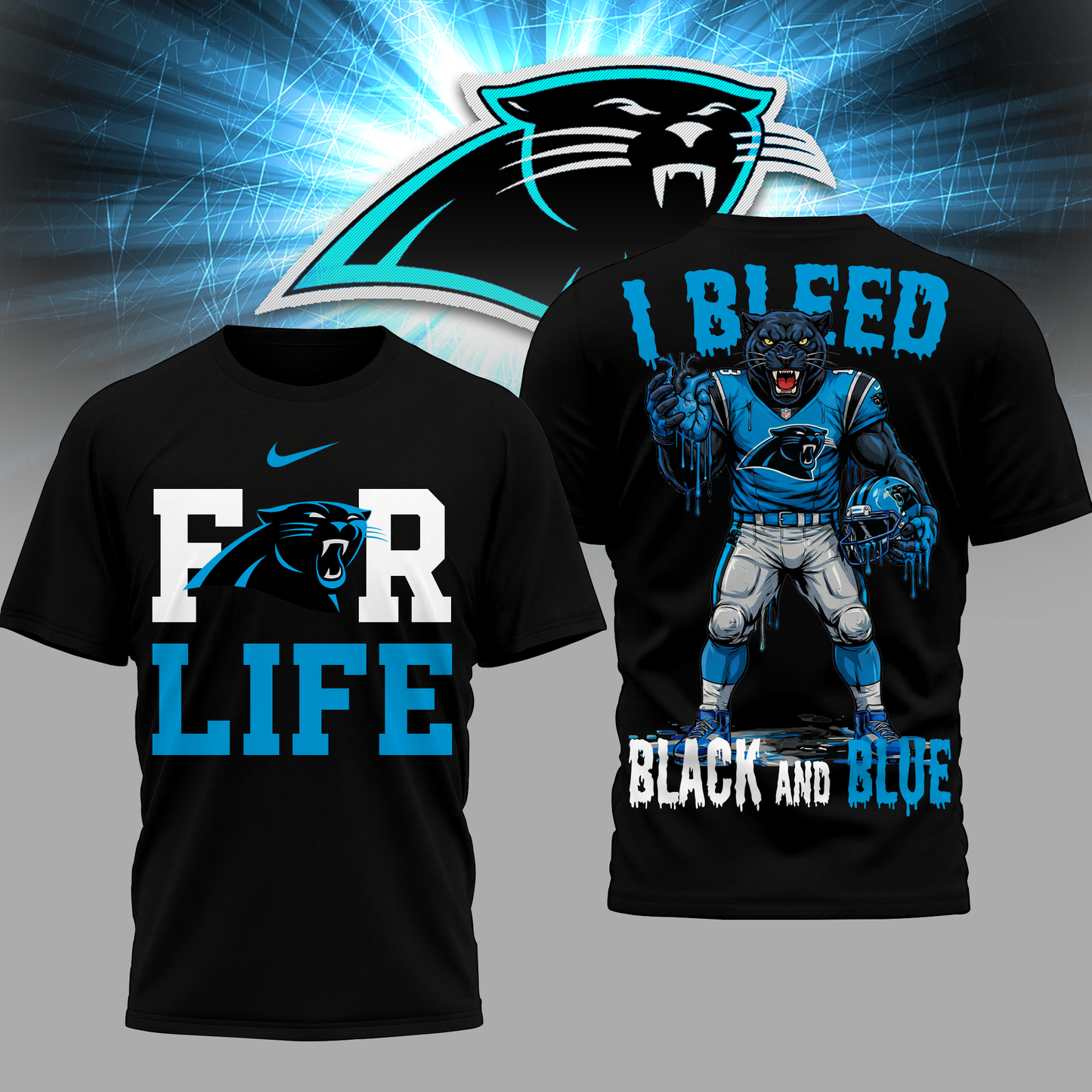 LIMITED EDITION - NEW CUSTOMIZED NFL23 CLP CR PANTHERS UNISEX T-SHIRT, POLO & HOODIE