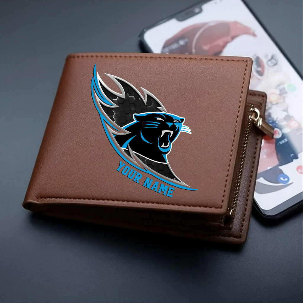 LIMITED EDITION - NEW CUSTOMIZED NFL23 CLP CAROLINA PANTHERS LEATHER WALLET