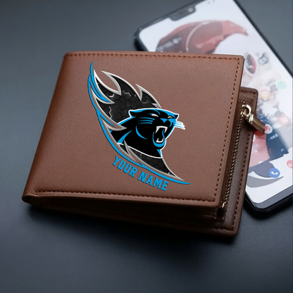 LIMITED EDITION - NEW CUSTOMIZED NFL23 CLP CAROLINA PANTHERS LEATHER WALLET