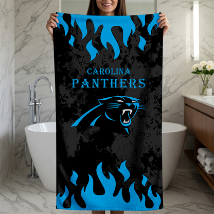 LIMITED EDITION - NEW CUSTOMIZED NFL23 CLP CAROLINA PANTHERS BEACH TOWEL FOR FAN