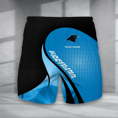 LIMITED EDITION - NEW CUSTOMIZED NFL23 CLP CAROLINA PANTHERS POLO, T-SHIRT & SHORT PANTS SET