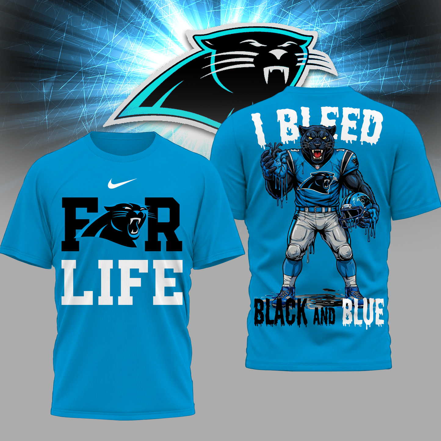 LIMITED EDITION - NEW CUSTOMIZED NFL23 CLP CR PANTHERS UNISEX T-SHIRT, POLO & HOODIE