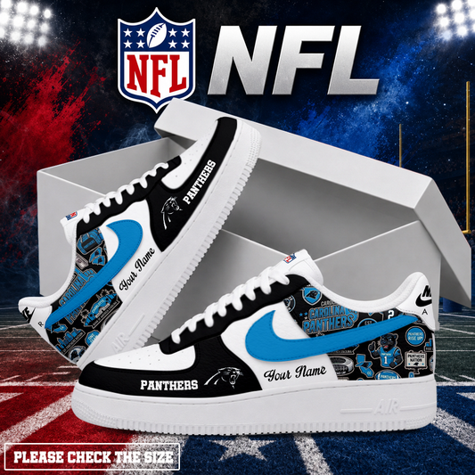 LIMITED EDITION - NEW CUSTOMIZED NFL23 CLP CAROLINA PANTHERS AF1 SHOES