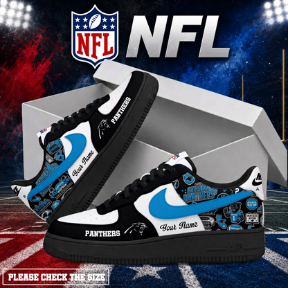 LIMITED EDITION - NEW CUSTOMIZED NFL23 CLP CAROLINA PANTHERS AF1 SHOES