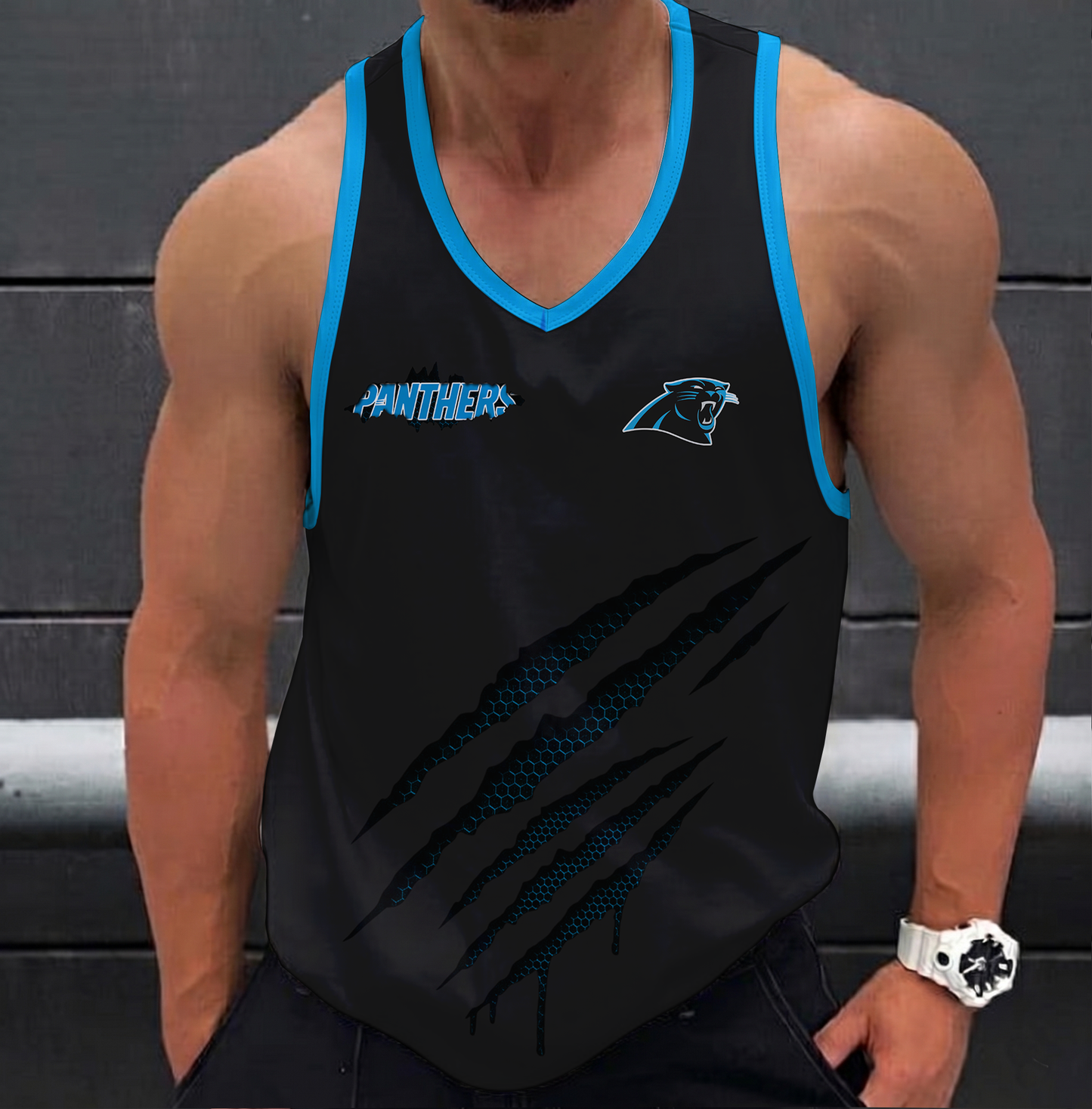 SPECIAL EDITION - NEW CUSTOMIZED NFL23 CLP CAROLINA PANTHERS UNISEX TANK TOP