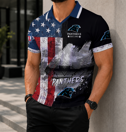 SPECIAL EDITION - NEW CUSTOMIZED NFL23 CLP CAROLINA PANTHERS POLO SHIRT