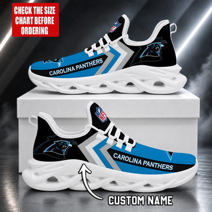 LIMITED EDITION - NEW CUSTOMIZED NFL23 CLP CAROLINA PANTHERS UNISEX MAX SOUL SHOES