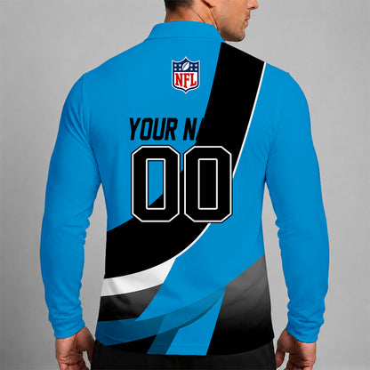 [SPECIAL OFFER] NEW CUSTOMIZED NFL23 CLP CAROLINA PANTHERS LONG SLEEVE POLO SHIRT