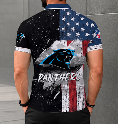 SPECIAL EDITION - NEW CUSTOMIZED NFL23 CLP CAROLINA PANTHERS POLO SHIRT