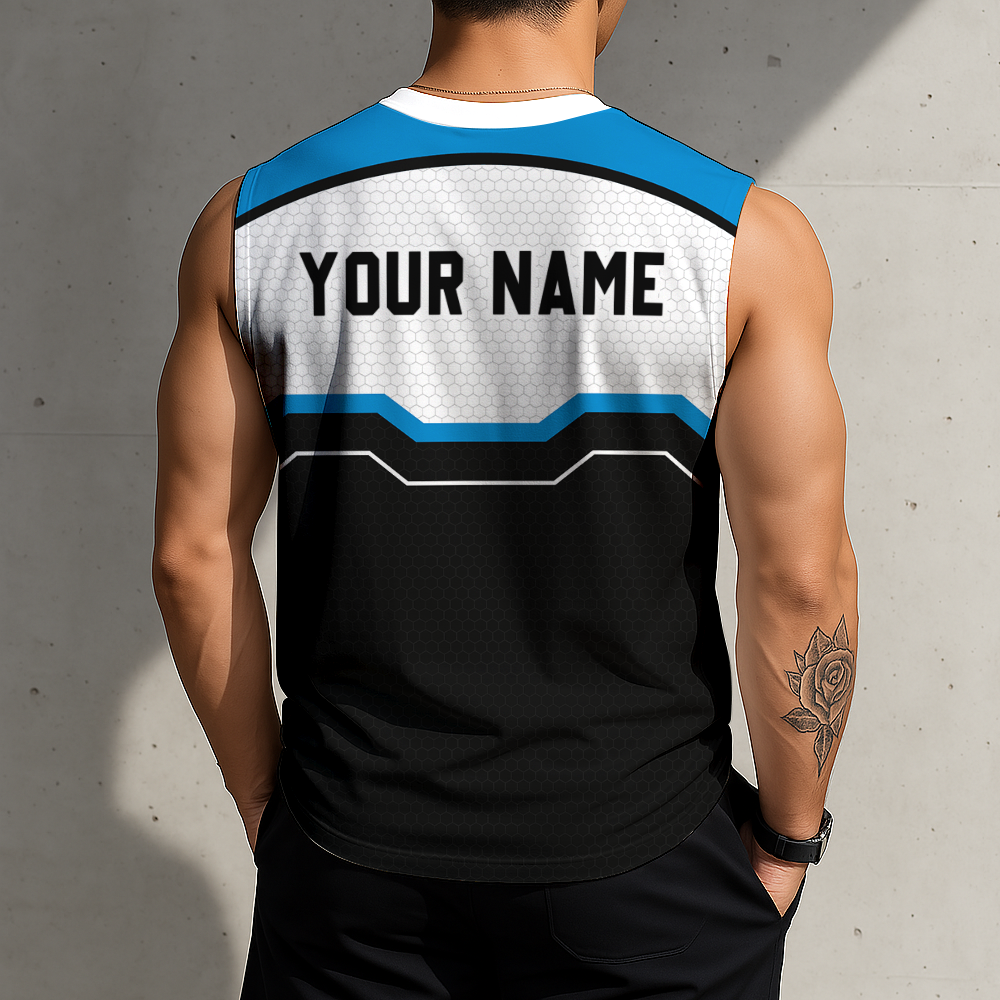 LIMITED EDITION - NEW CUSTOMIZED NFL23 CLP CAROLINA PANTHERS MEN'S GYM SHIRT