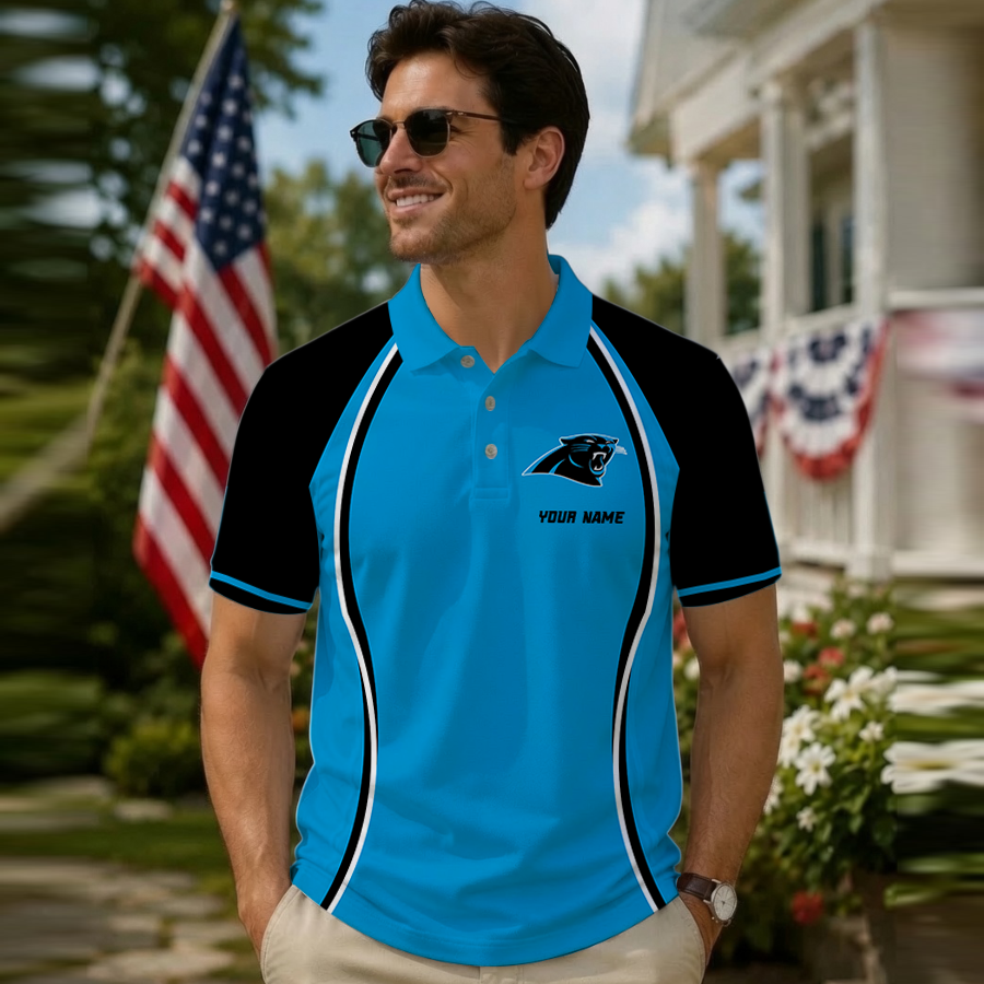 [SPECIAL OFFER] NEW CUSTOMIZED NFL23 CLP CAROLINA PANTHERS POLO SHIRT
