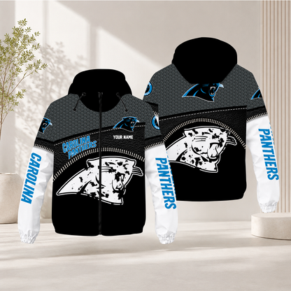 LIMITED EDITION - NEW CUSTOMIZED NFL23 CLP CAROLINA PANTHERS WINDBREAKER JACKET
