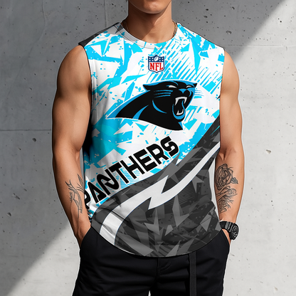LIMITED EDITION - NEW CUSTOMIZED NFL23 CLP CAROLINA PANTHERS MEN'S GYM SHIRT