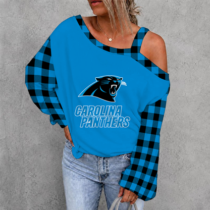 [SPECIAL OFFER] NEW CUSTOMIZED NFL23 CLP CAROLINA PANTHERS DROP SHOULDER SWEATSHIRT