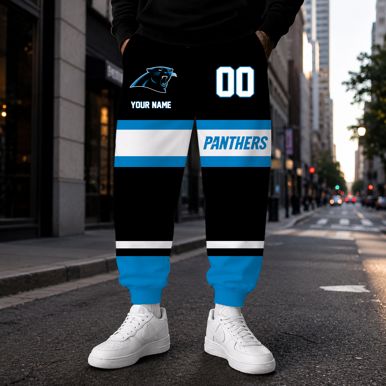 LIMITED EDITION - NEW CUSTOMIZED NFL23 CLP CAROLINA PANTHERS SWEATPANTS