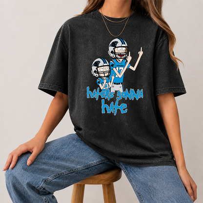 [SPECIAL OFFER] NEW CUSTOMIZED NFL23 CLP CAROLINA PANTHERS FUNNY MULTICOLOR WASHED TEE