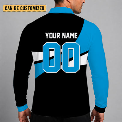 [SPECIAL OFFER] NEW CUSTOMIZED NFL23 CLP CAROLINA PANTHERS LONG SLEEVE POLO SHIRT