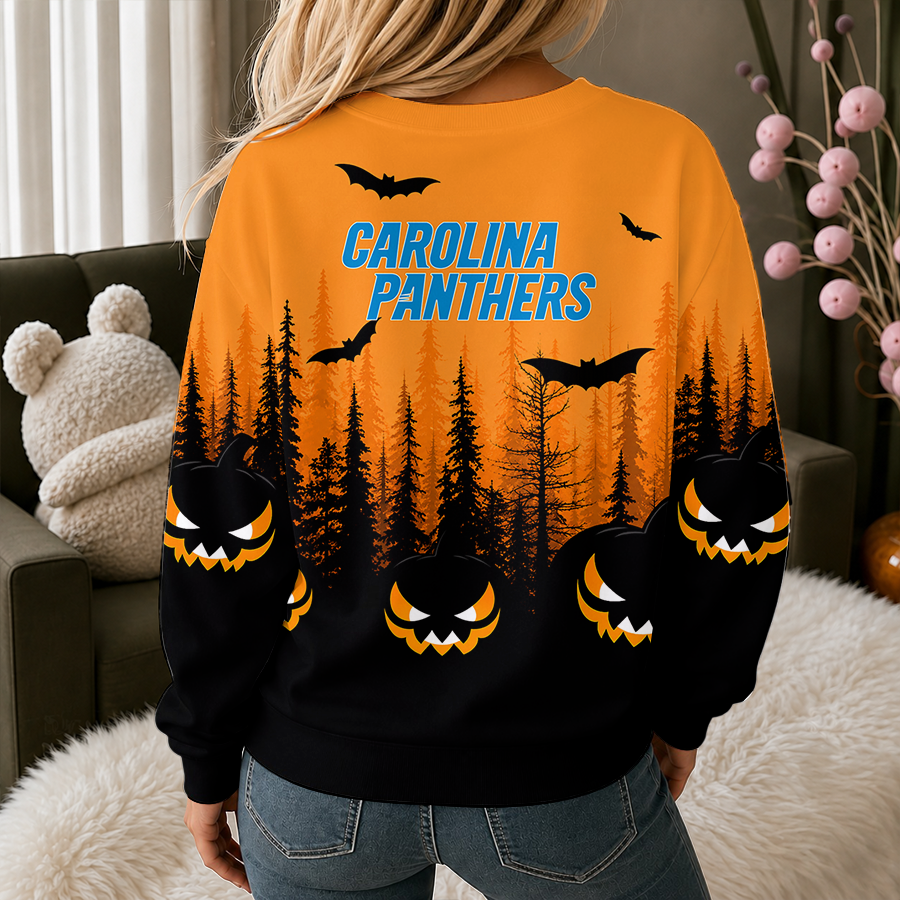 [SPECIAL OFFER] NEW CUSTOMIZED NFL23 CLP CAROLINA PANTHERS UNISEX HALLOWEEN SWEATSHIRT
