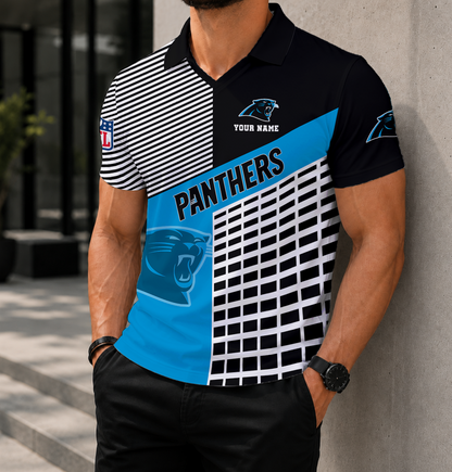 LIMITED EDITION - NEW CUSTOMIZED NFL23 CLP CAROLINA PANTHERS POLO SHIRT